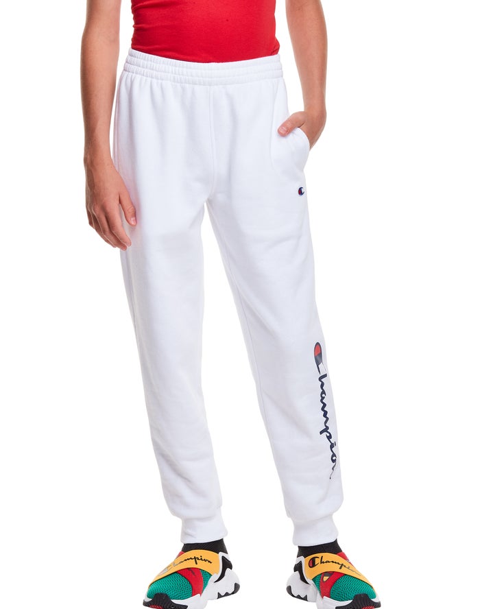 Jogger Champion Niño - Fleece Script Logo ( Blancas ) 7184629-BF